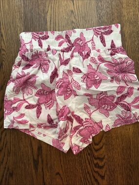 Generation Love White Shorts with Pink Floral Print